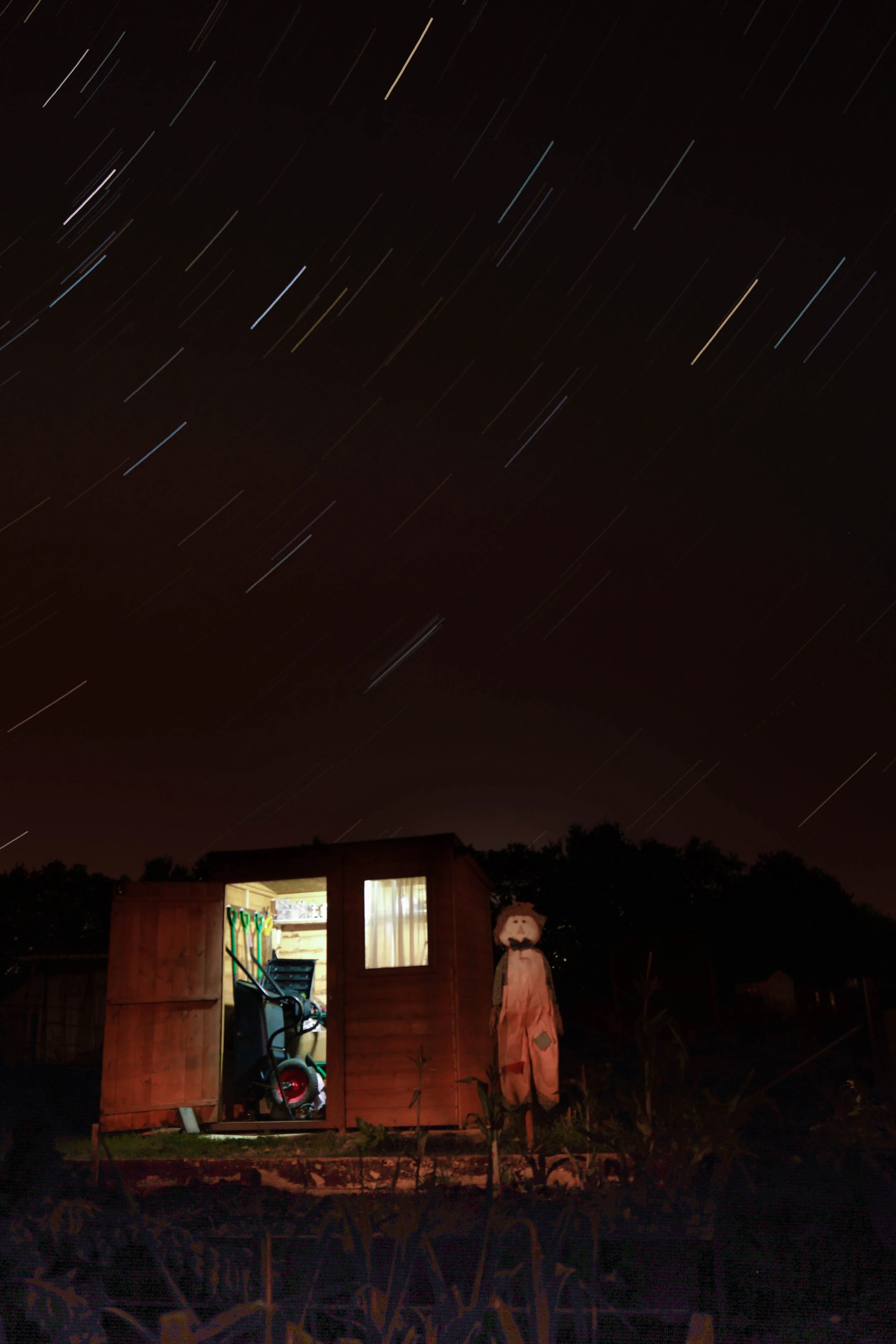 Star Trail with Light Painting