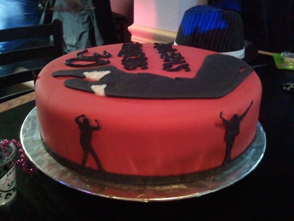 Side View of Michael Jackson Cake