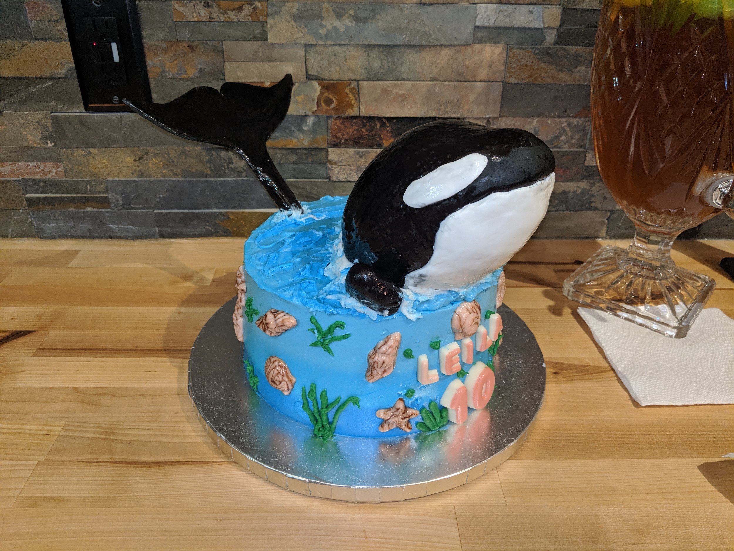 Orca Cake for a Special Bean