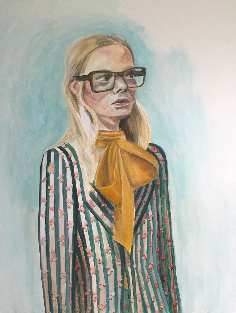 Gucci Girl &nbsp; &nbsp; 36" x 48" &nbsp; &nbsp; Acrylic on canvas &nbsp; &nbsp; 2015