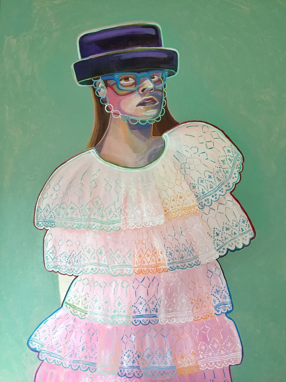 Princessa Chanel &nbsp;&nbsp; 36" x 48" &nbsp; &nbsp; Acrylic on canvas &nbsp; &nbsp; 2015