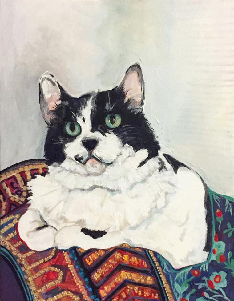 Suitcase Ponders Etro &nbsp;&nbsp; &nbsp;10" x 18" &nbsp; &nbsp; Acrylic on canvas &nbsp; &nbsp; 2016