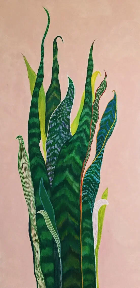 Snake Plant &nbsp; &nbsp;&nbsp;18" x 36" &nbsp; &nbsp;&nbsp;Acrylic on canvas &nbsp; &nbsp; 2016