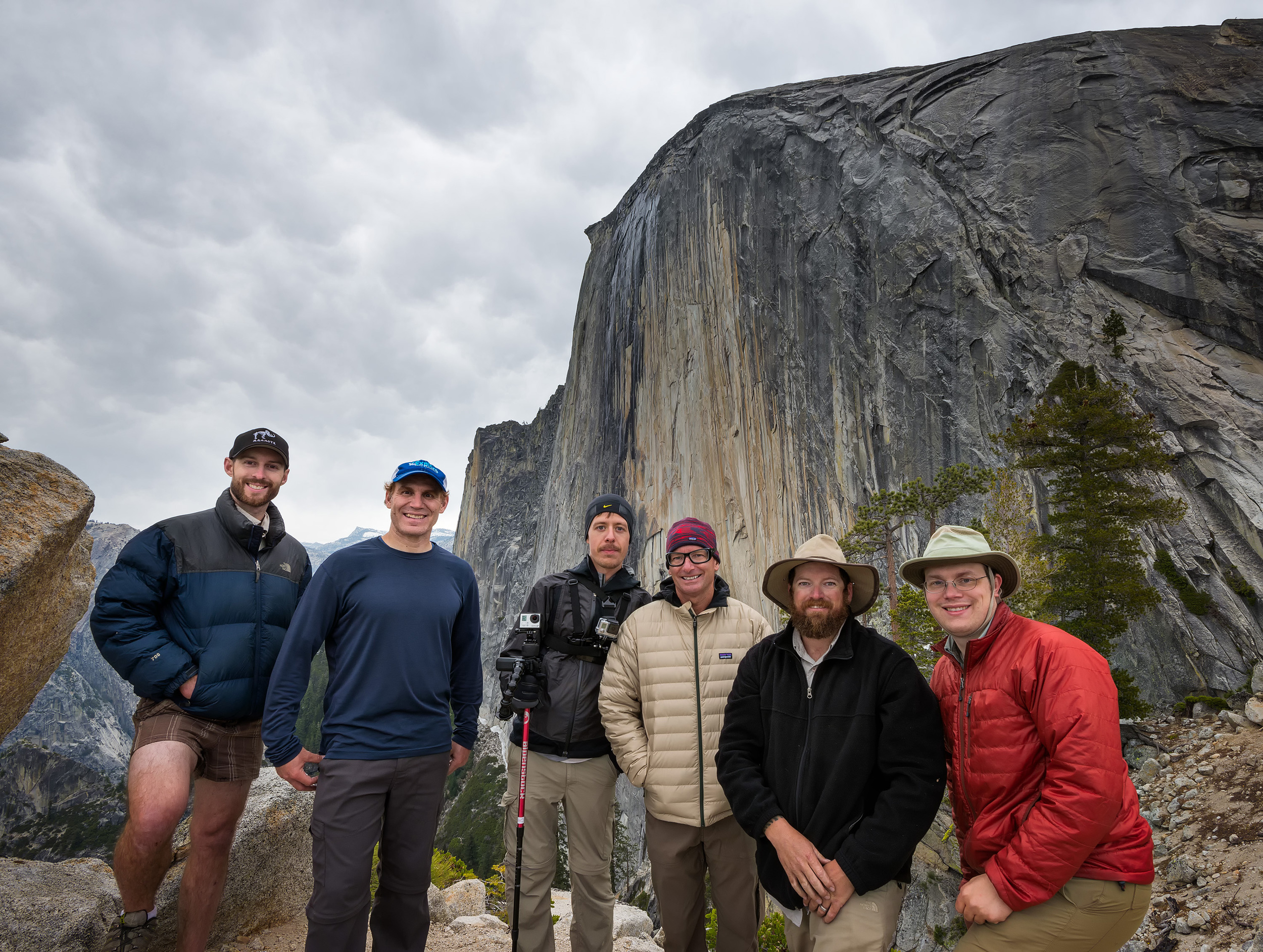 The group at the diving board, an impressive gathering at a really remote location!