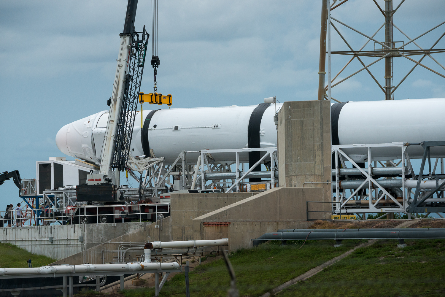The upper half of Falcon 9.