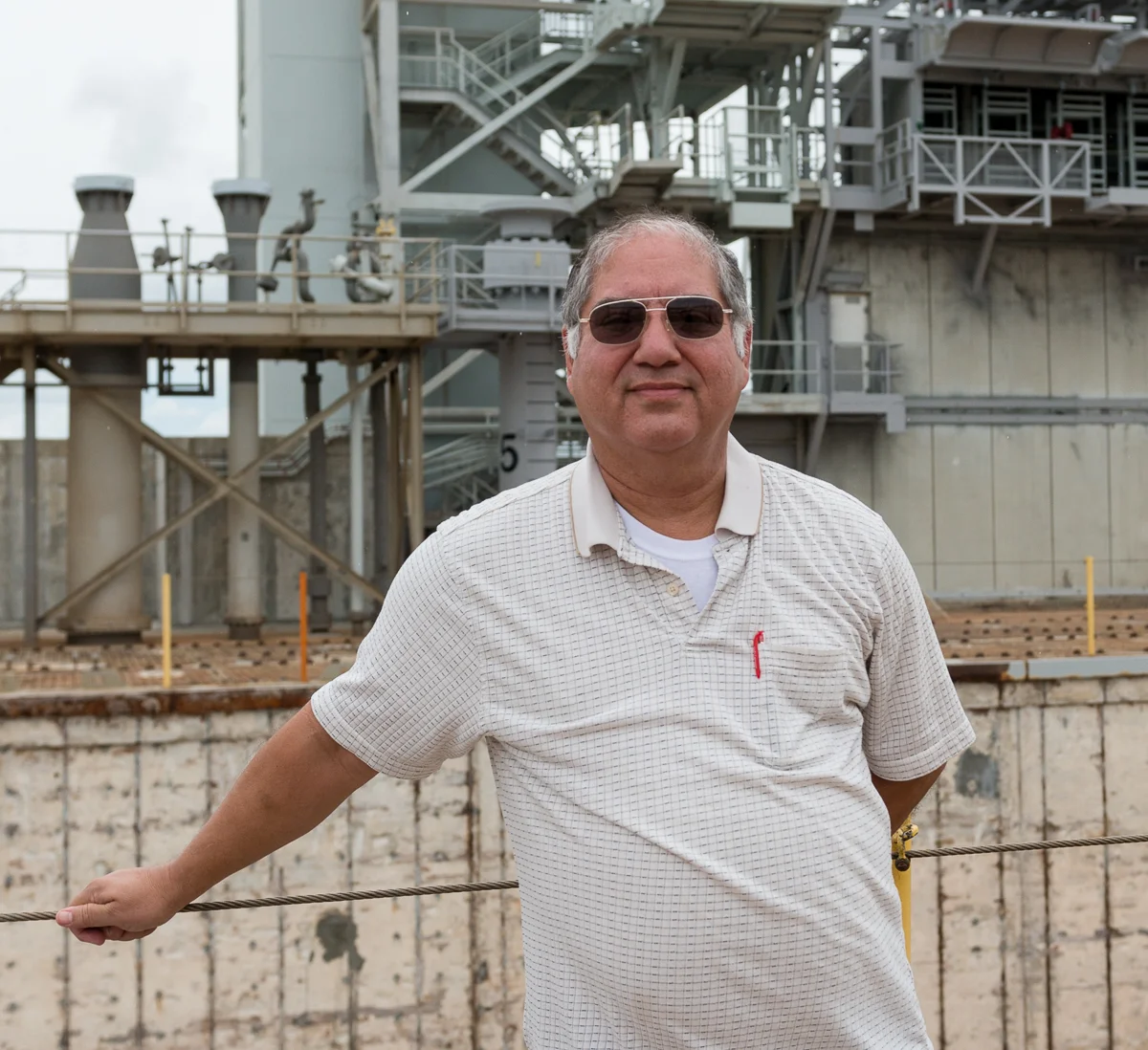 José was our guide on the launch pad, he is in charge of retrofitting it back to the clean pad functionality.