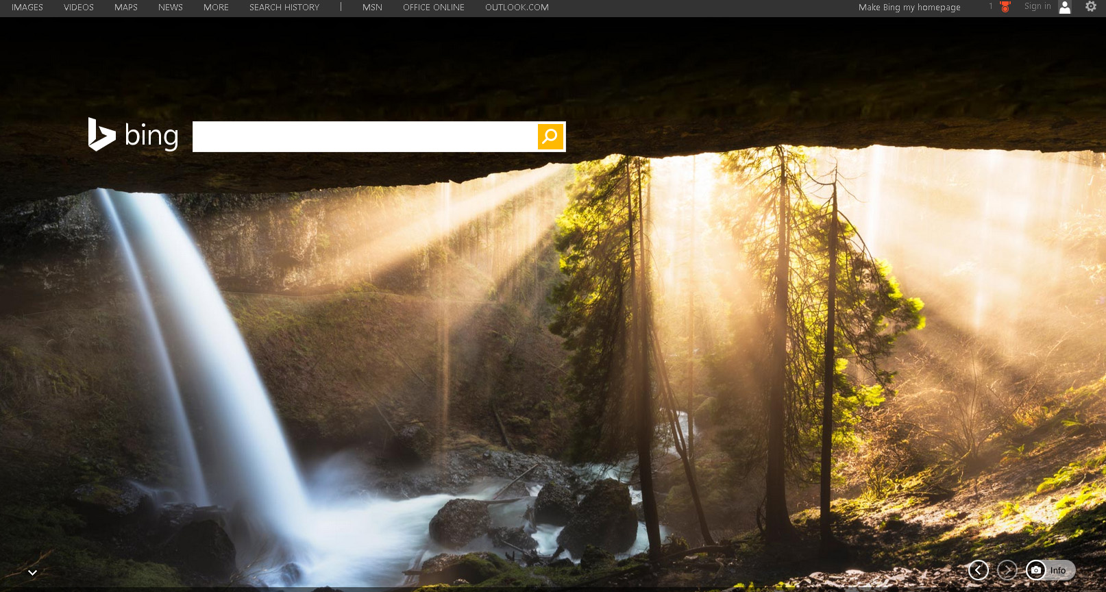 Bing Home Page