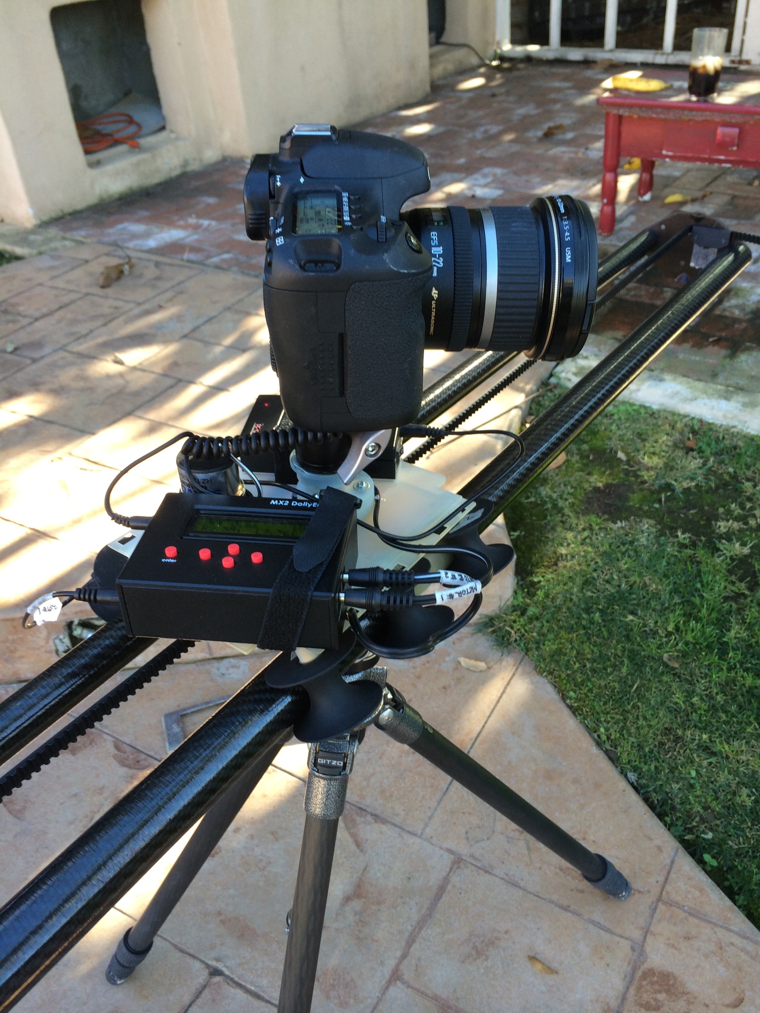 The system set up for testing.