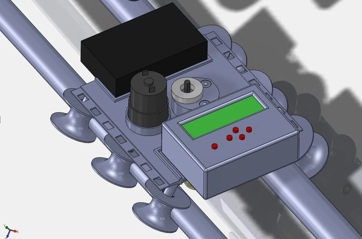A SolidWorks rendering showing one of the initial platform designs.