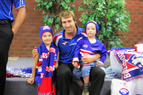  Late last year Rachele & Travis were lucky enough to meet Scott West from the Western Bulldogs, the kids both got photos with Scott as well as autographs on there jumpers. The kids are now looking forward to watching him and the rest of the team play this year. 