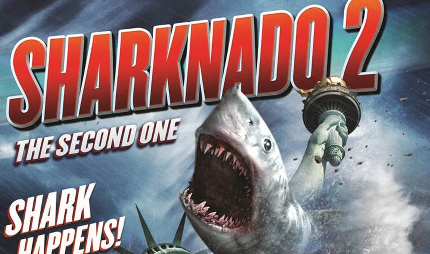   Sharknado 2 premieres Thursday, July 31 at 11.30am on Syfy.  image - supplied 
