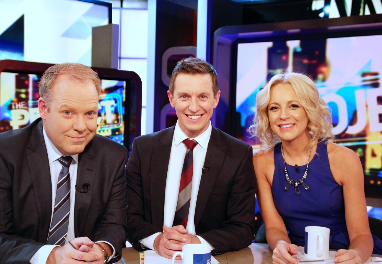  Rove McManus with Carrie Bickmore and Peter Helliar 
