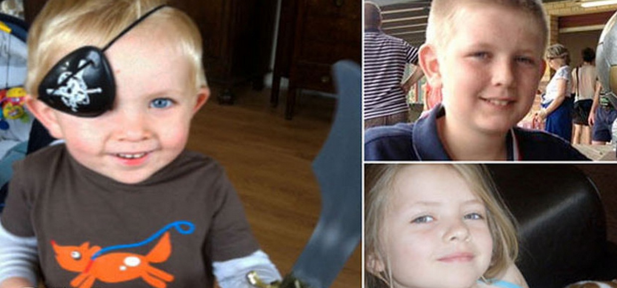    Three-year-old Connor, nine-year-old Saoirse and 11 year old Soren.  image - Seven Network  