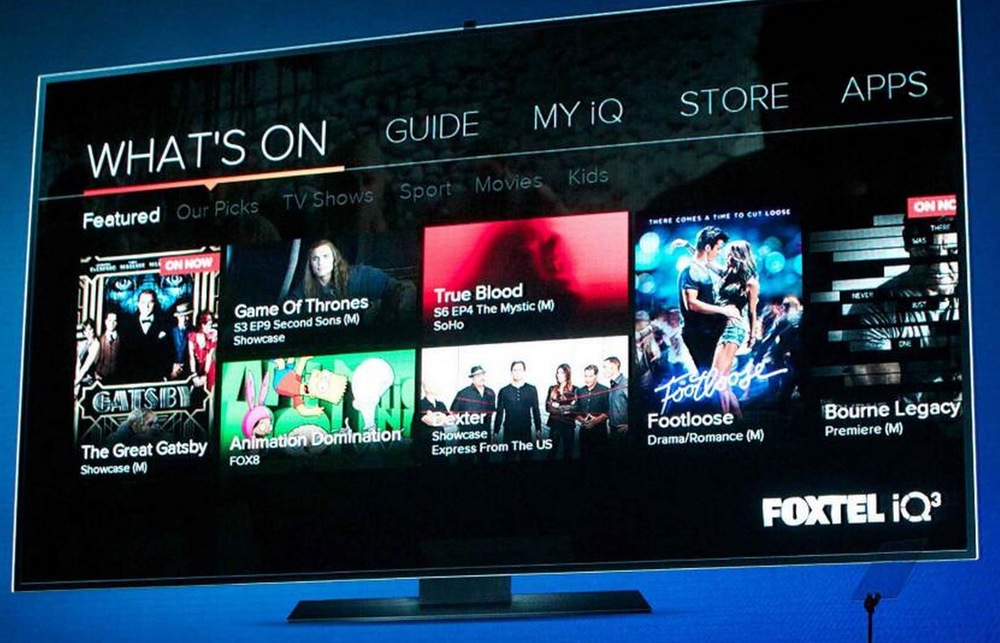   An example of the new Foxtel IQ3 user experience as shown at a Foxtel event last year.  
