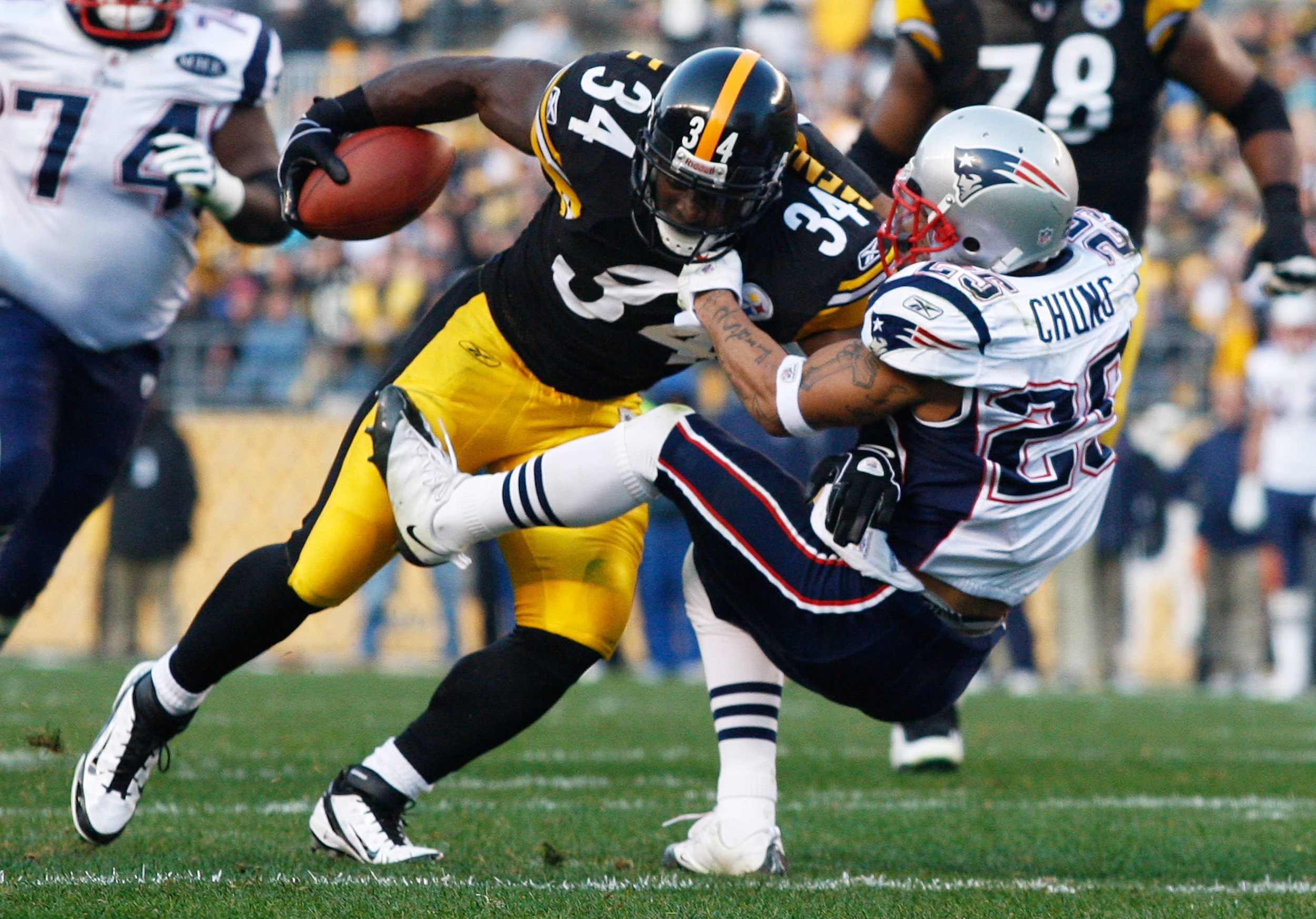   New England Patriots and the Pittsburgh Steelers.  image copyright - NFL 