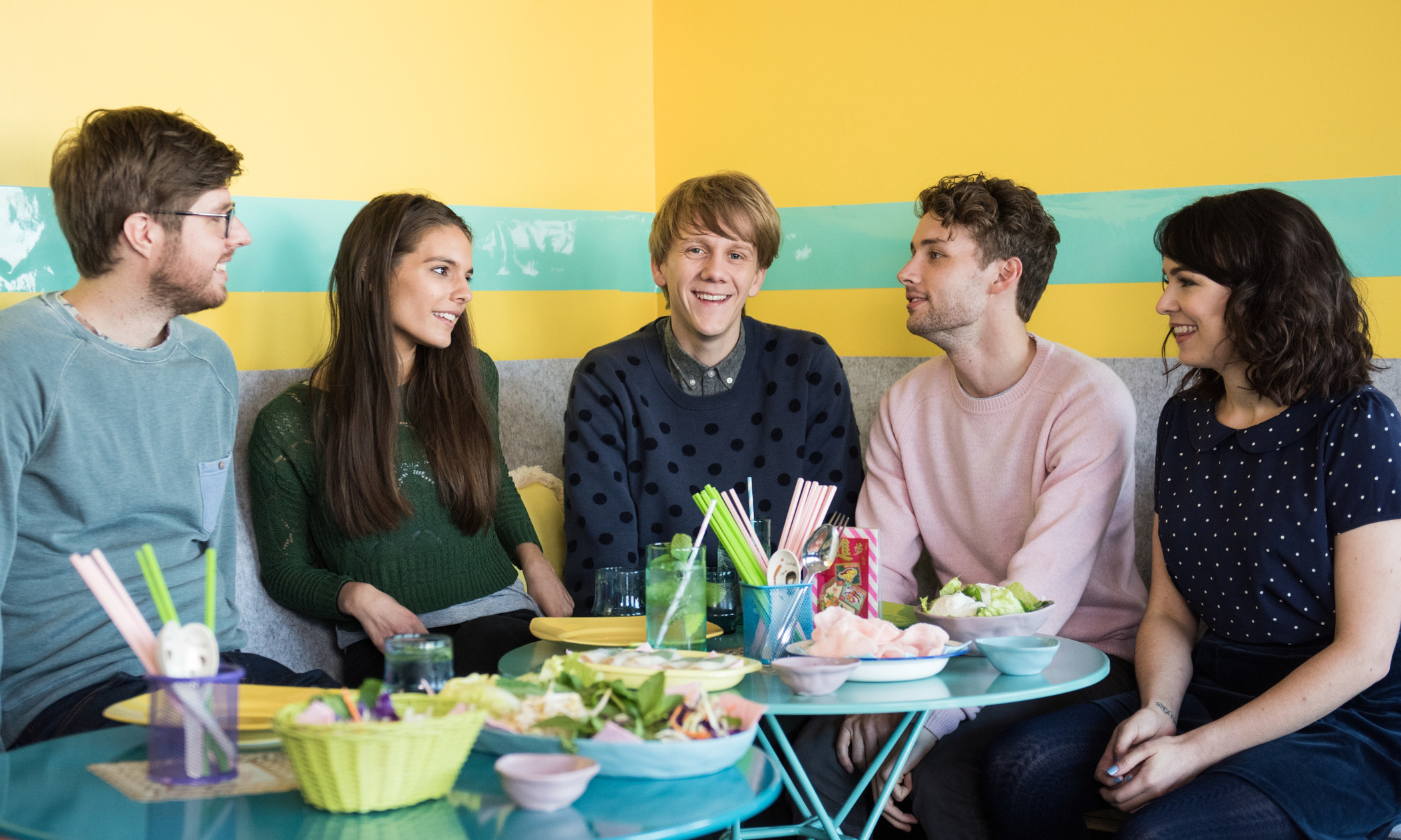  Josh Thomas and friends return for a new season of Please Like Me. image/supplied ABCTV 
