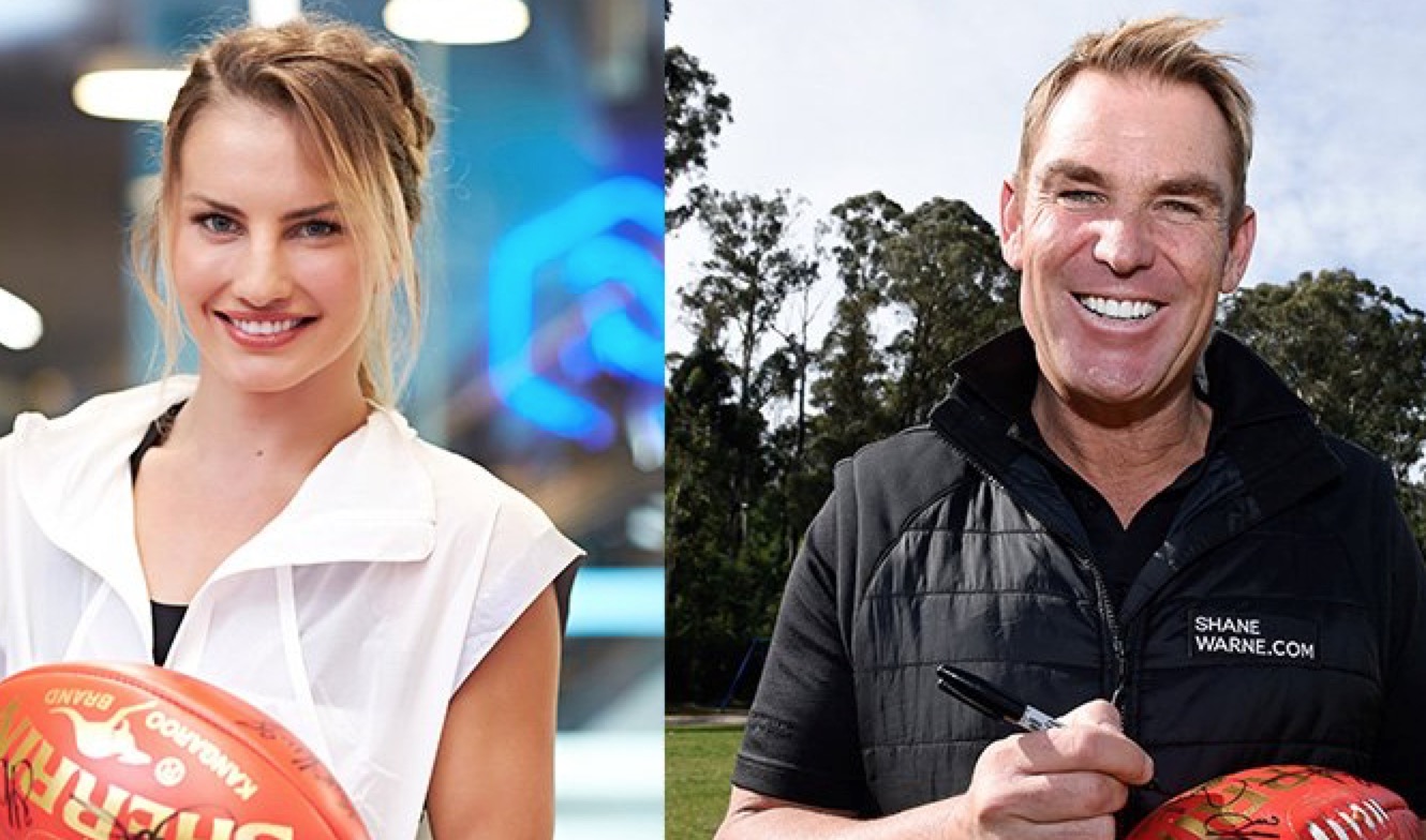   Lauryn Eagle and Shane Warne  image source - Foxtel 