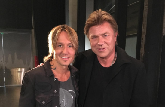 Richard Wilkins (right) with Keith Urban image source - Twitter