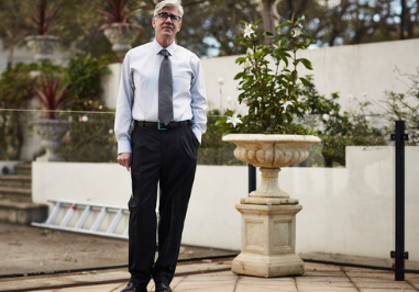   Shaun Micallef stars as Andrew Dugdale in The Ex-PM.  image - supplied/ABC 