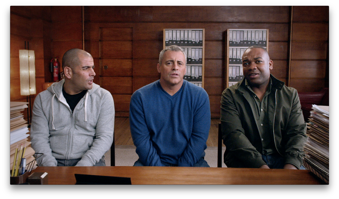   Chris Harris, Matt LeBlanc and Rory Reid   image - BBC 