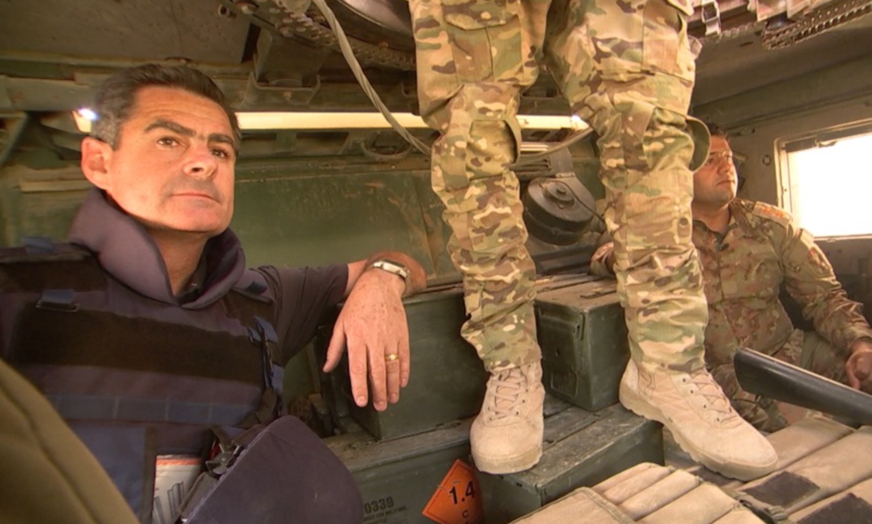   ABC’s  Middle East correspondent, Matt Brown in Iraqi Army humvee  image - ABC 