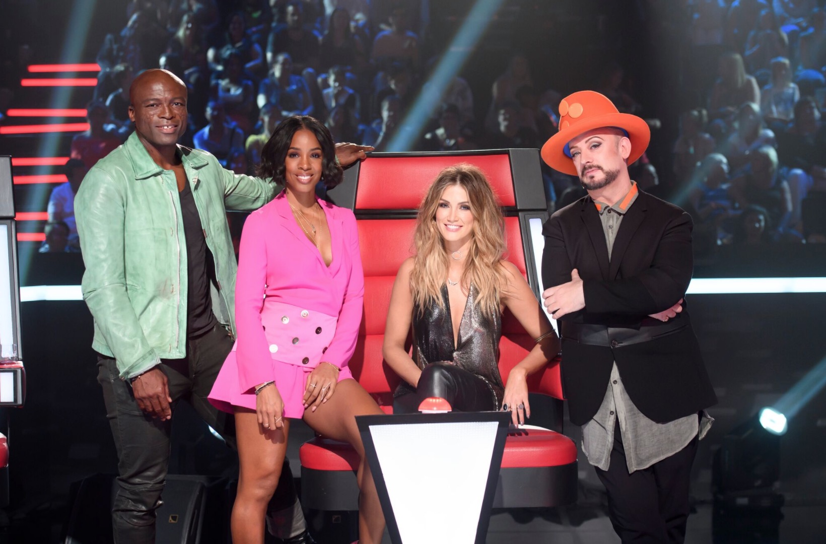   Season 6 judges - Seal, Kelly Rowland, Delta Goodrem and Boy George  image - supplied/Nine 