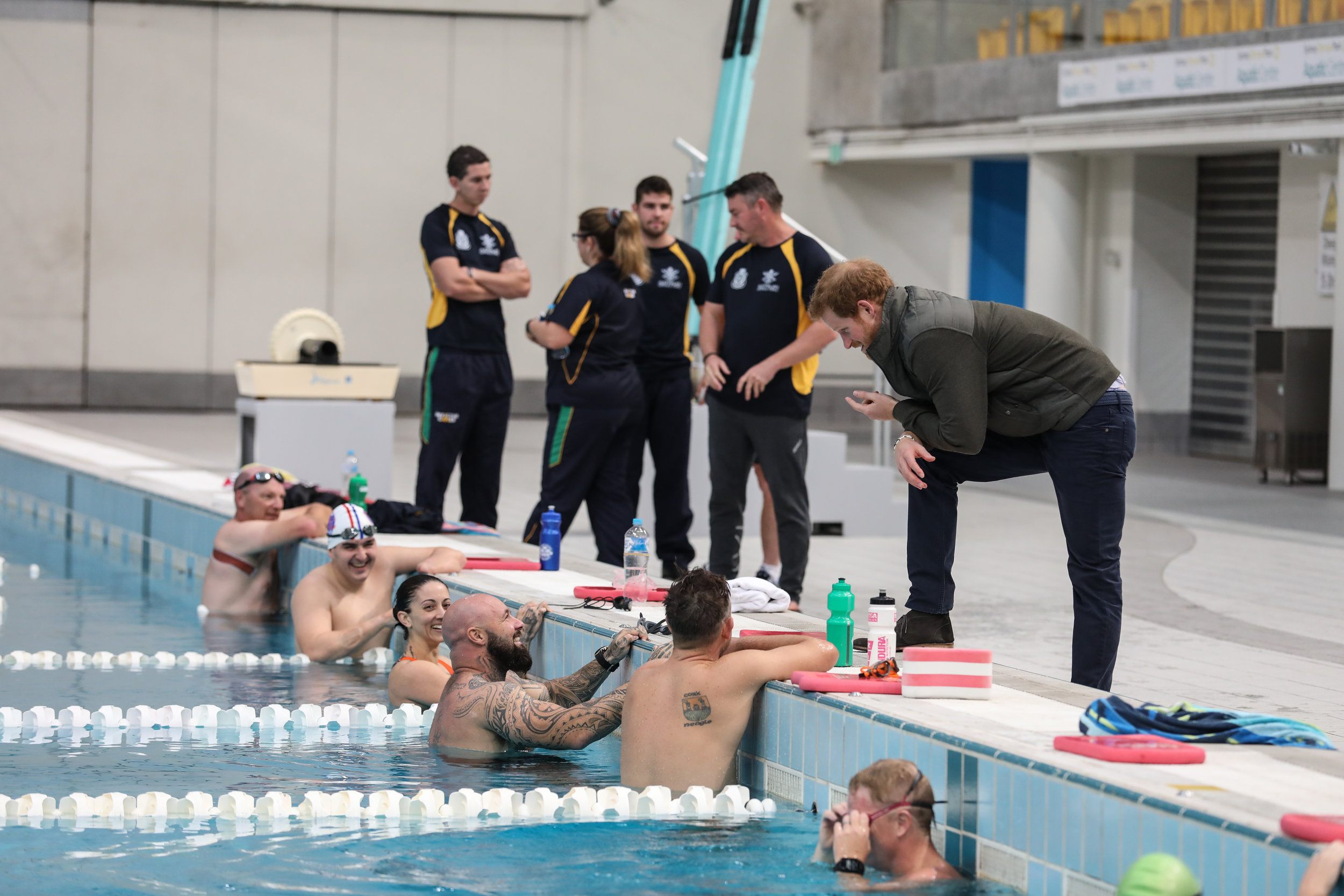   Prince Harry meets with competitors  Image - ABC 