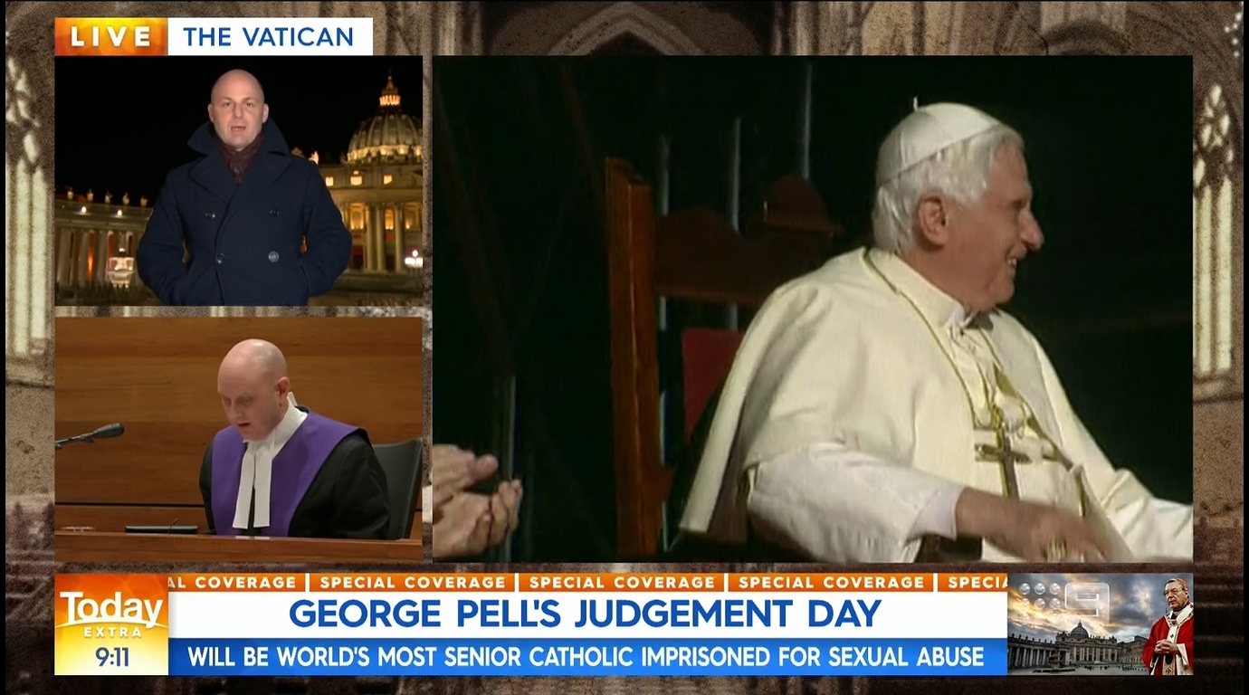 Michael Best reporting from the Vatican PHOTO: Screen capture from TV.Cynic at MediaSpy
