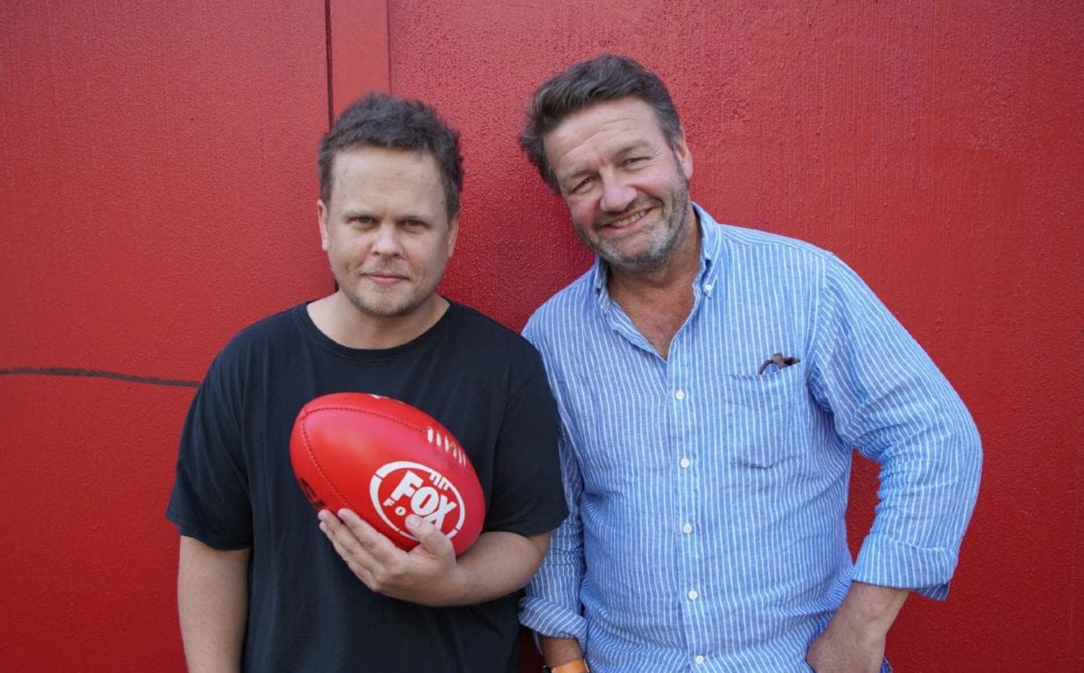   Dean Thomas and Lawrence Mooney from ‘Up The Guts’  images - Fox Footy 