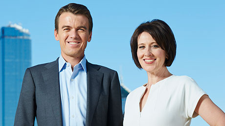   Michael Rowland and Virginia Trioli host ABC NEWS BREAKFAST   PHOTO: ABC 