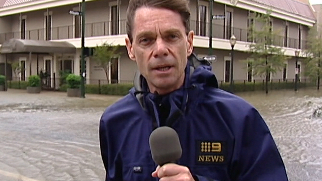 Robert Penfold reporting on location PHOTO: Nine
