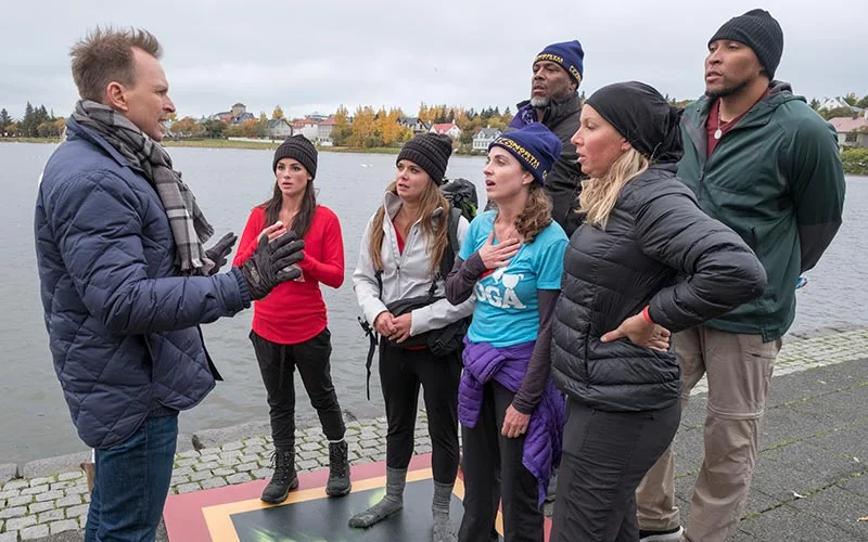 Teams competing in the US version of The Amazing Race hosted by Phil Keoghan. image - CBS