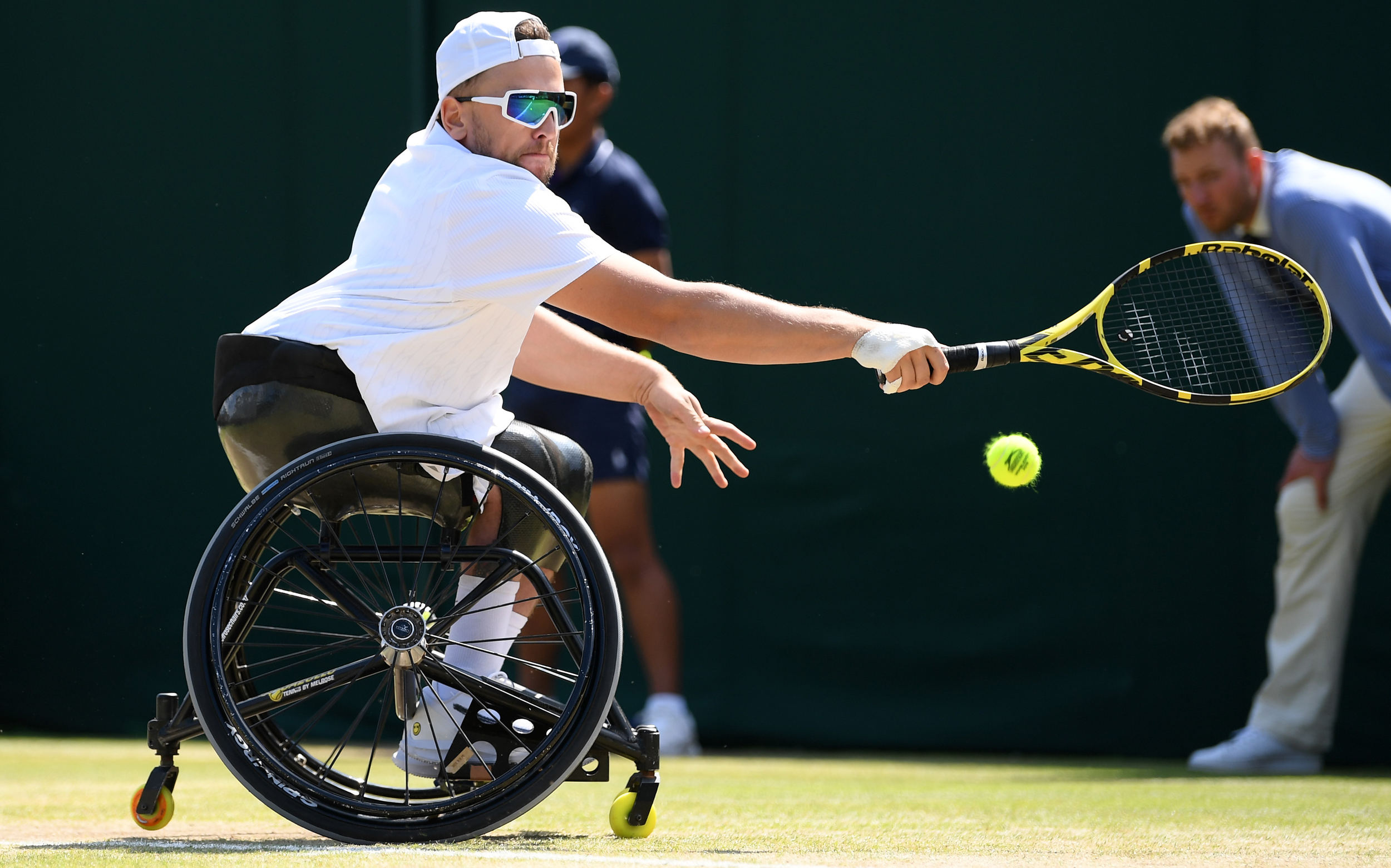   Dylan Alcott will compete in his first Wimbledon final.  image - NewsCorp 