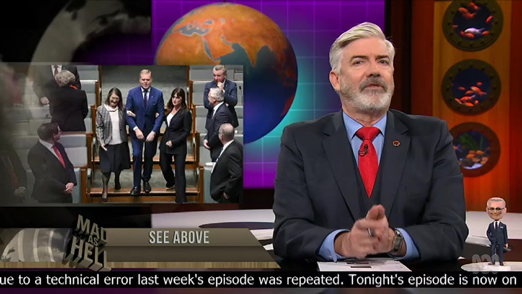 Shaun Micallef on repeat… Souce - TV Cynic at MediaSpy