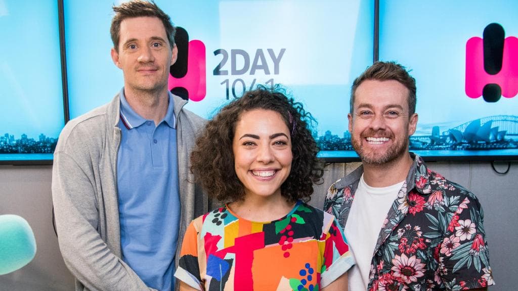 One of the few times Ed Kavalee , Ash London and Grant Denyer were in the studio together before their radio show was axed