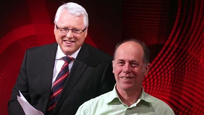 Q&A host TOny Jones with EP Peter McEvoy who will finish up at the ABC in December PHOTO: ABC