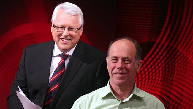  Q&A  host  TOny Jones  with EP  Peter McEvoy who  will finish up at the ABC in December  PHOTO: ABC 