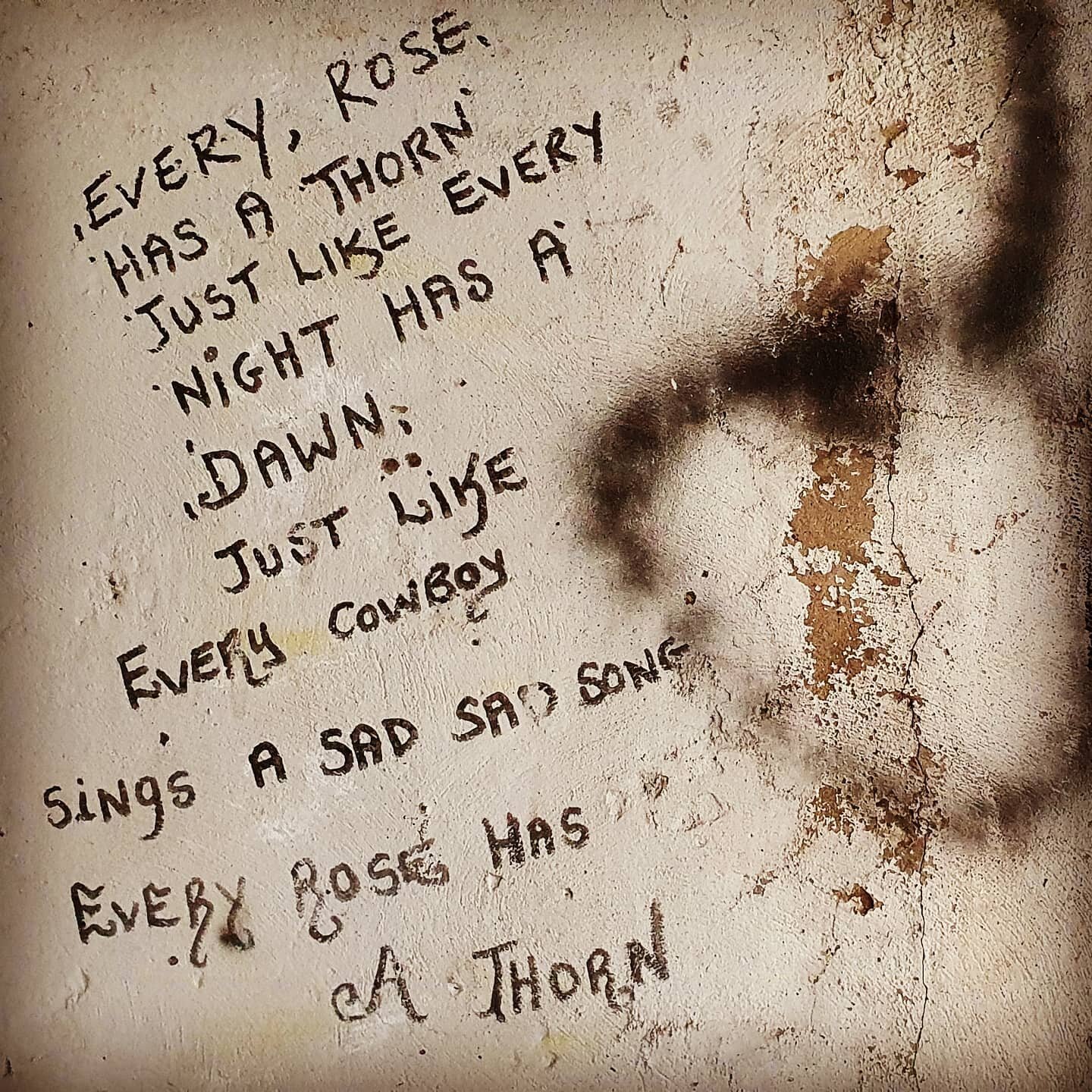 Construction site graffiti at its best #graffiti #construction #poison #everyrosehasitsthorn