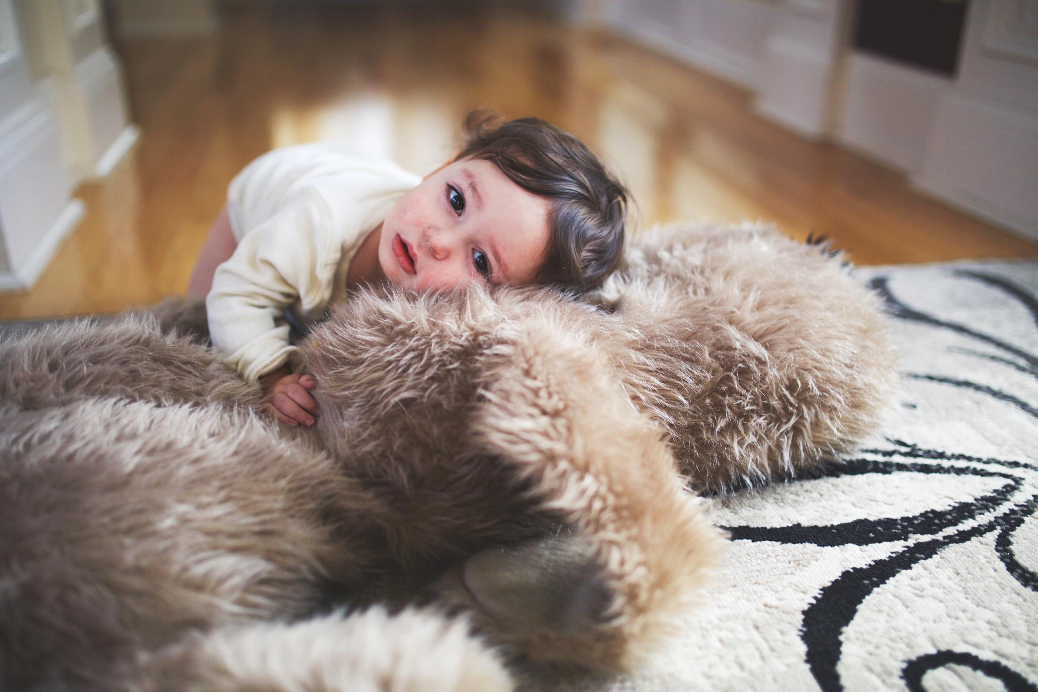 3/52 ~ My Extra adorable little man on an Extra fluffy dog.