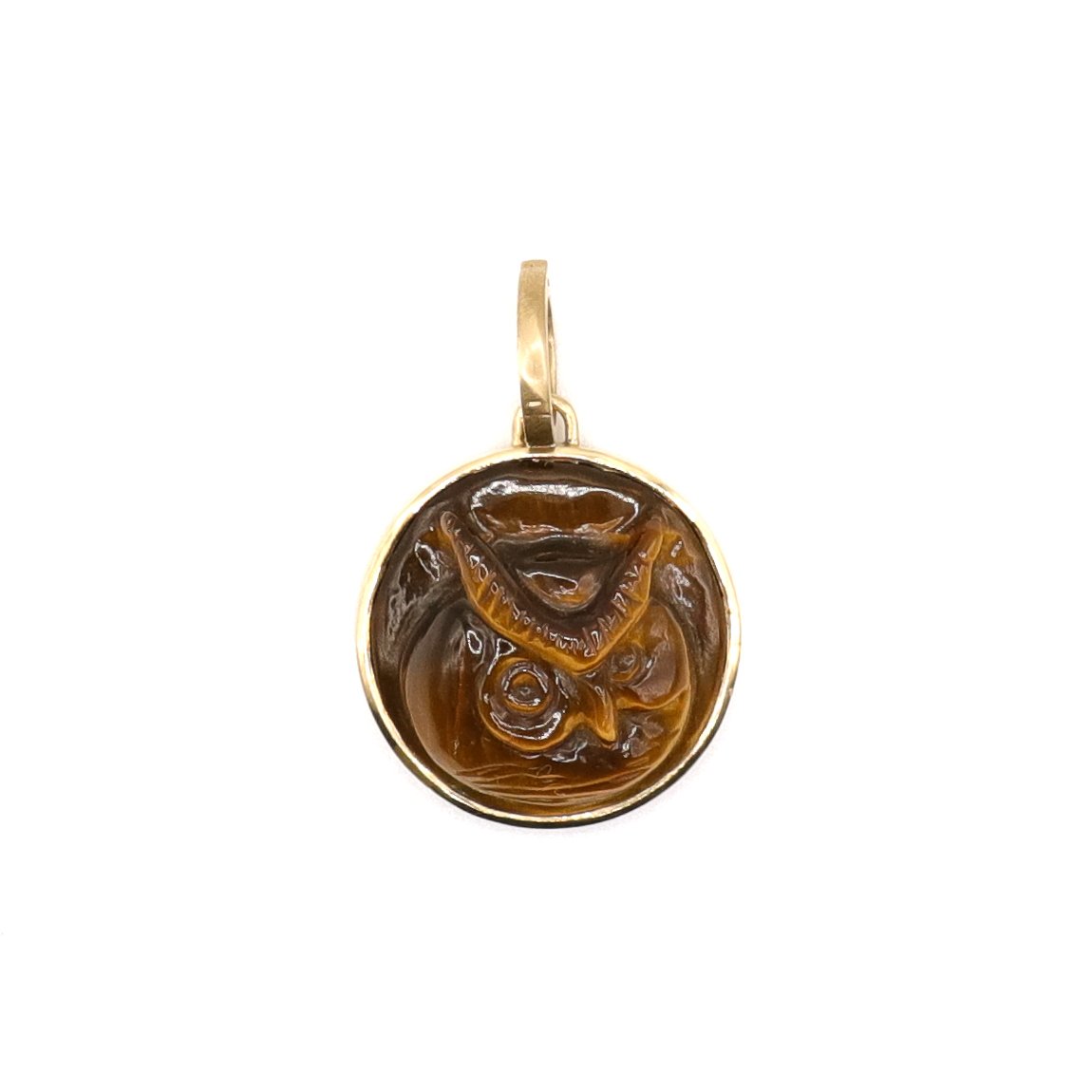 TIGERS EYE OWL PENDANT