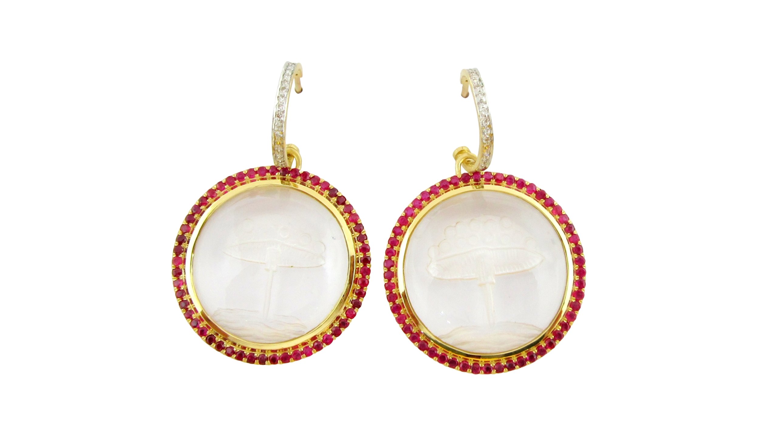 CRYSTAL MUSGHROOM EARRINGS