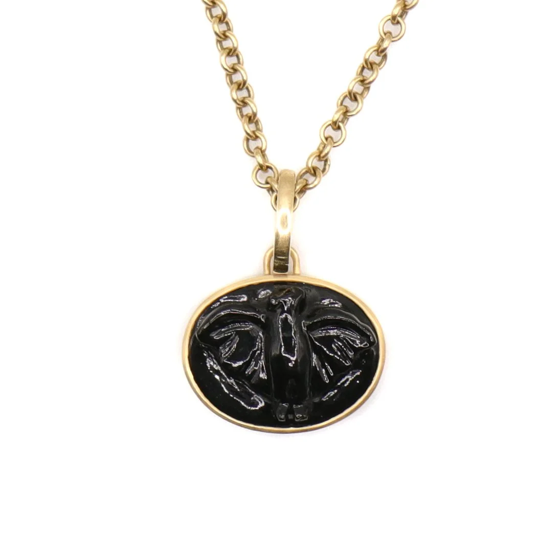 BLACK ONYX BAT PENDANT