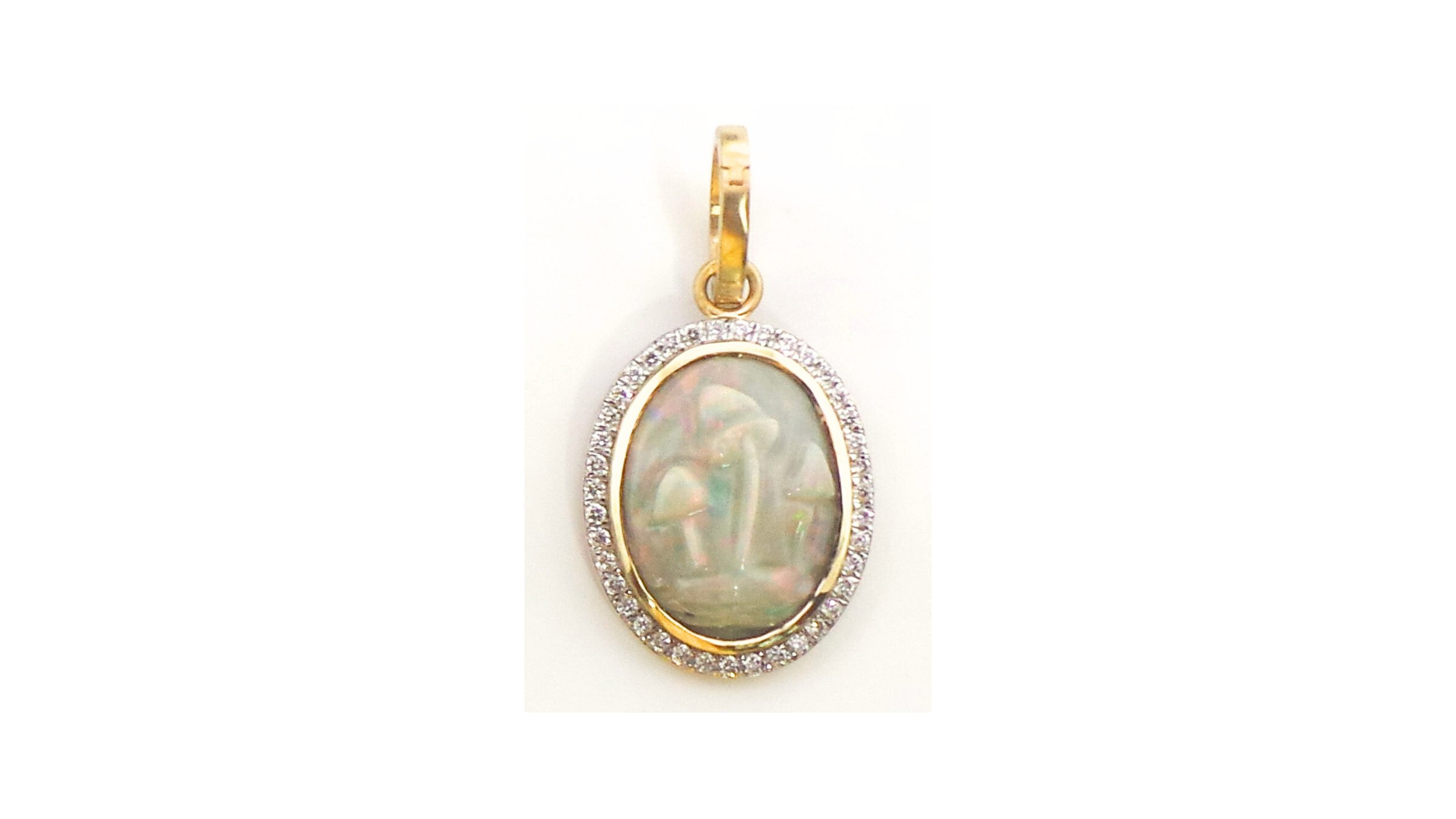 OPAL MUSHROOM PENDANT