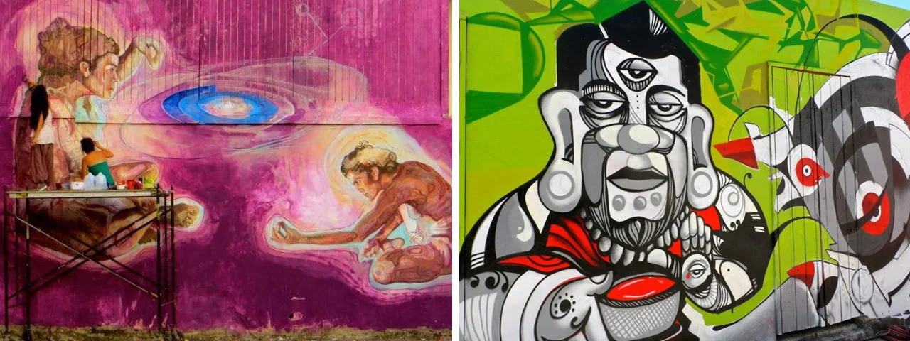 Artwork from Leila Mattina and Vincent Díaz Negrón (pictures taken from disenadoenpuertorico.com)