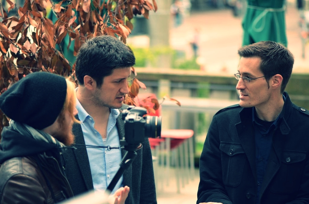 Alexander Schröder (Regie) mit Ƶlatko Valentić und Christian Dries. Freiburg 2013.