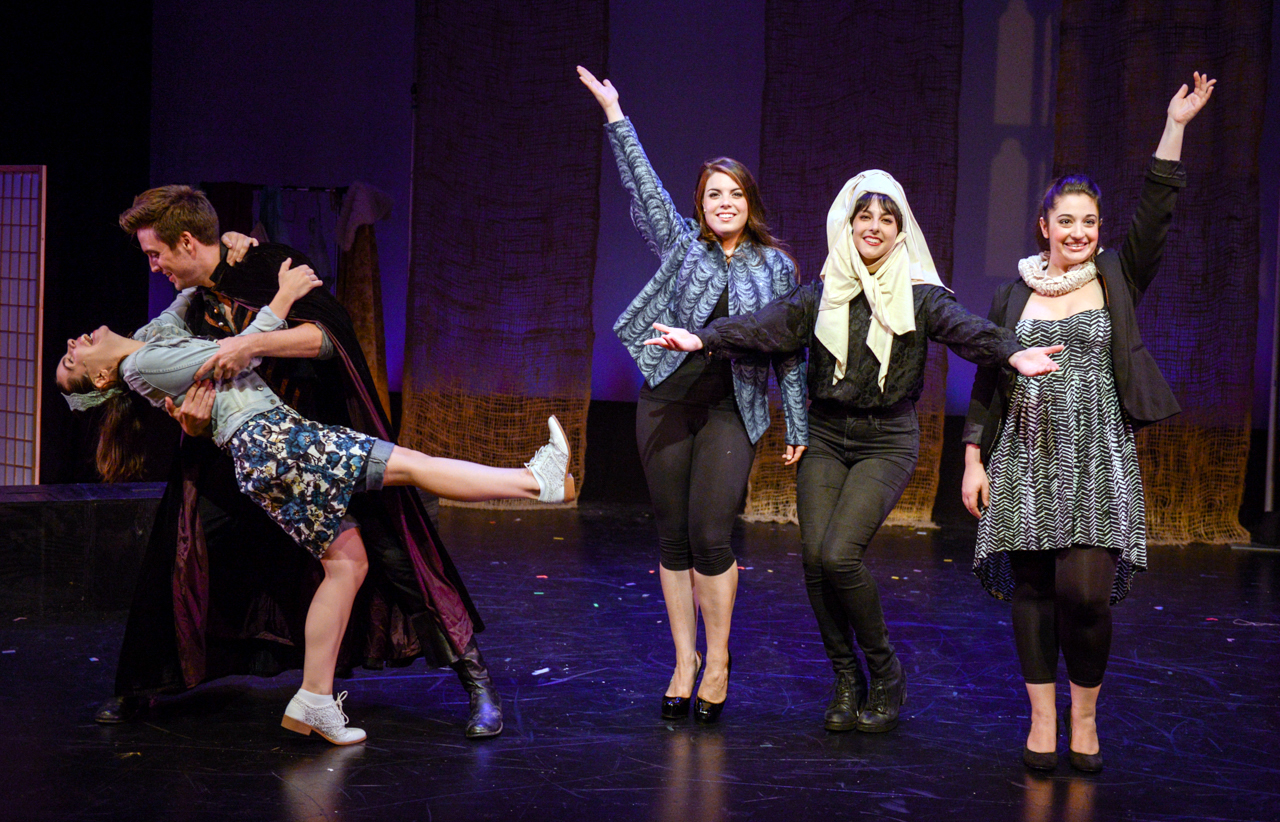 Justine Magnusson, Josh Tolle, Melissa Rose Hirsch, Angela Travino & Alison Alampi in SEARCHING FOR ROMEO at NY Musical Theatre Festival (NYMF)
