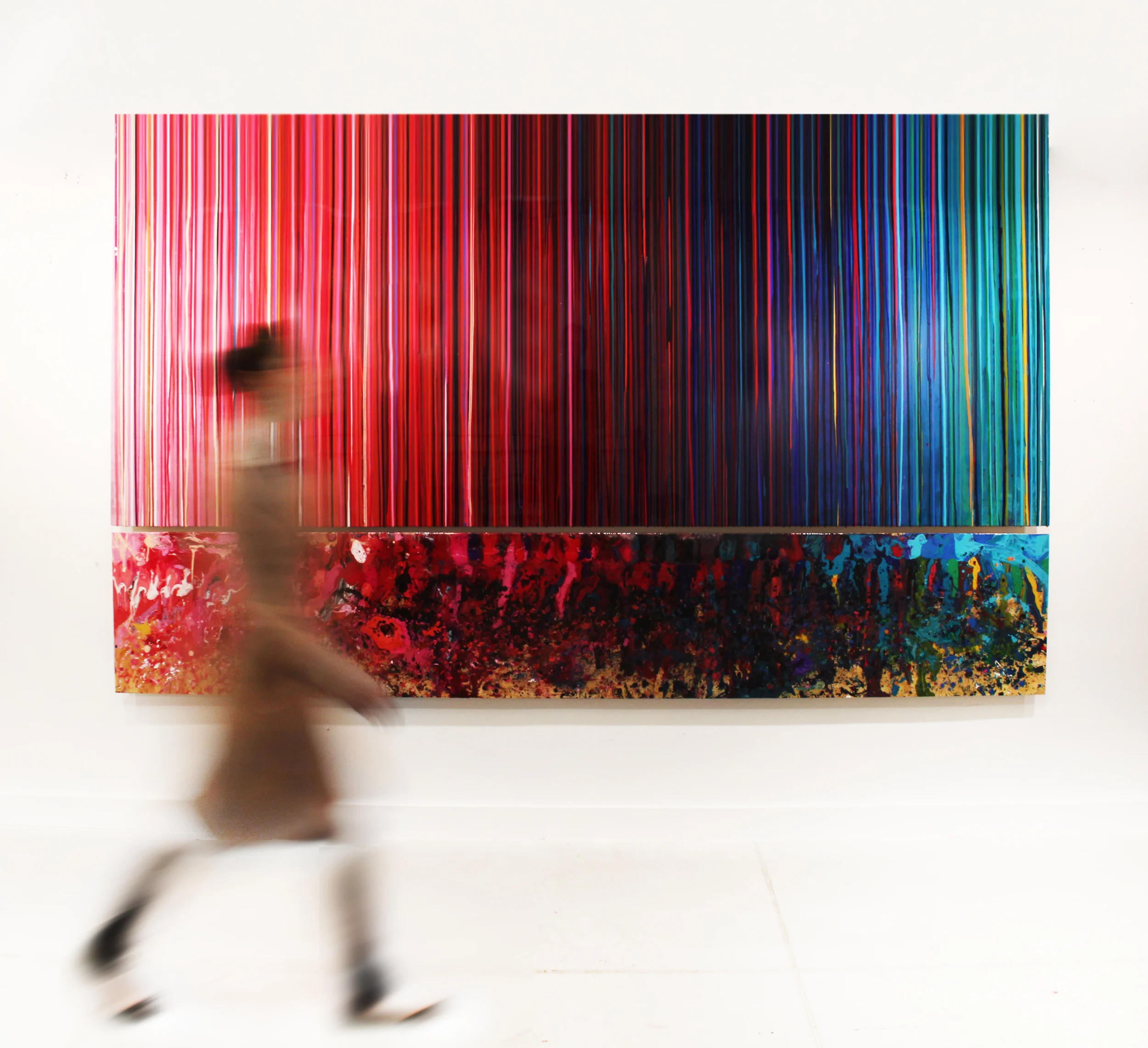 Theo Pinto Barceloneta 2017 Oil on Board, Resin 8 x 4 feet Private Collection in Miami