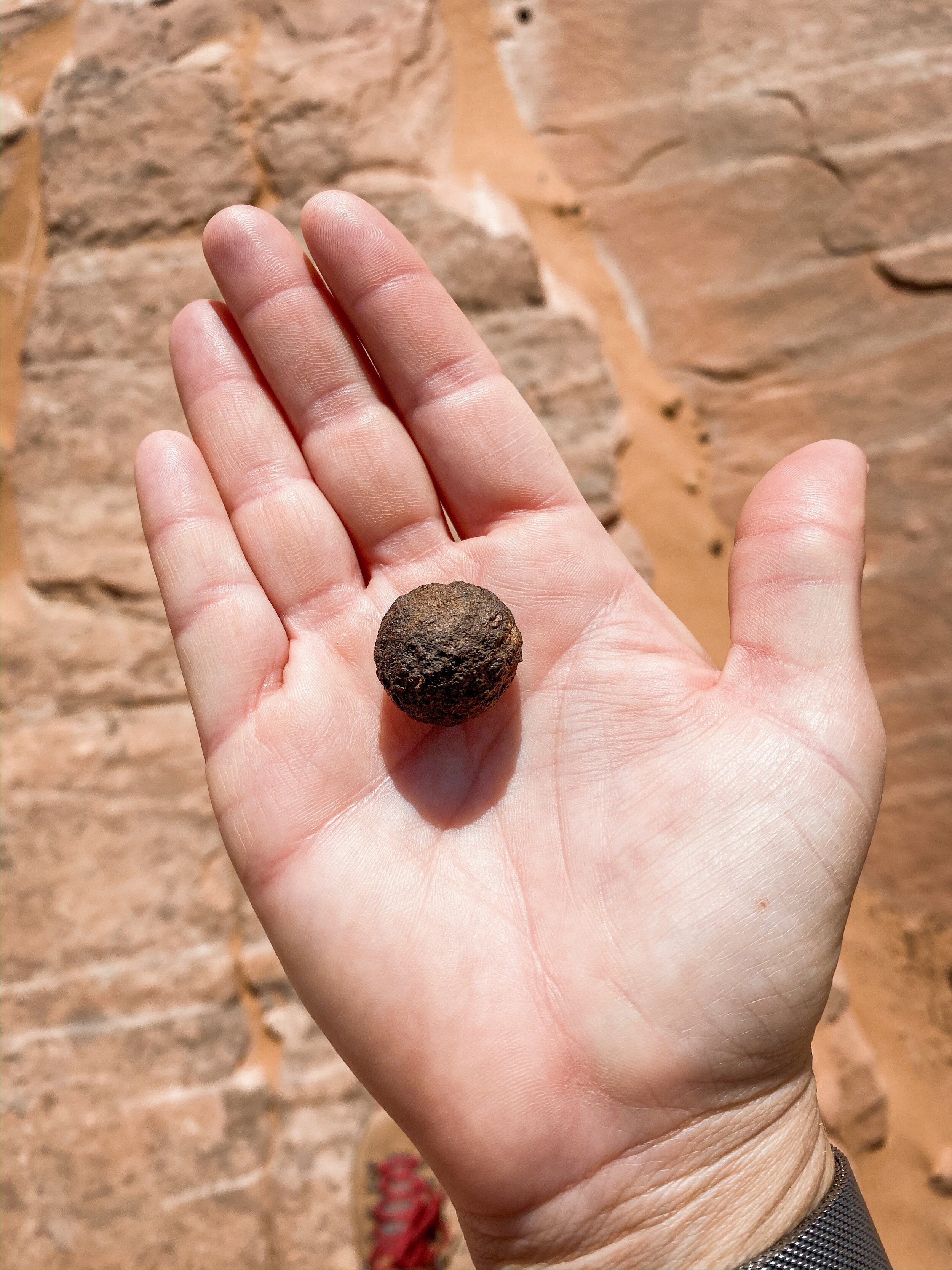 One of the thousand Moqui Balls found in a moqui ball field in Grand Staircase Escalante National Monument, Utah