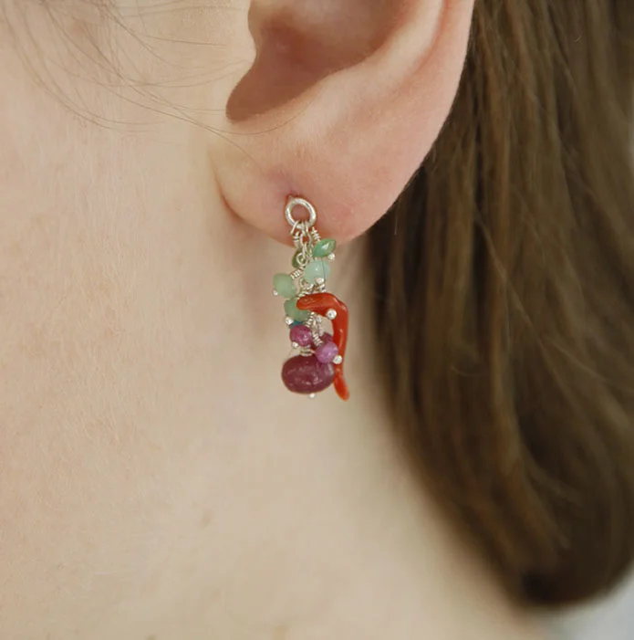 beaded drop earrings