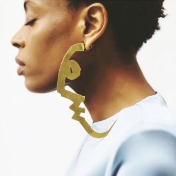 Kalmar Jewels: Giant profile earrings : Elle UK July 2017